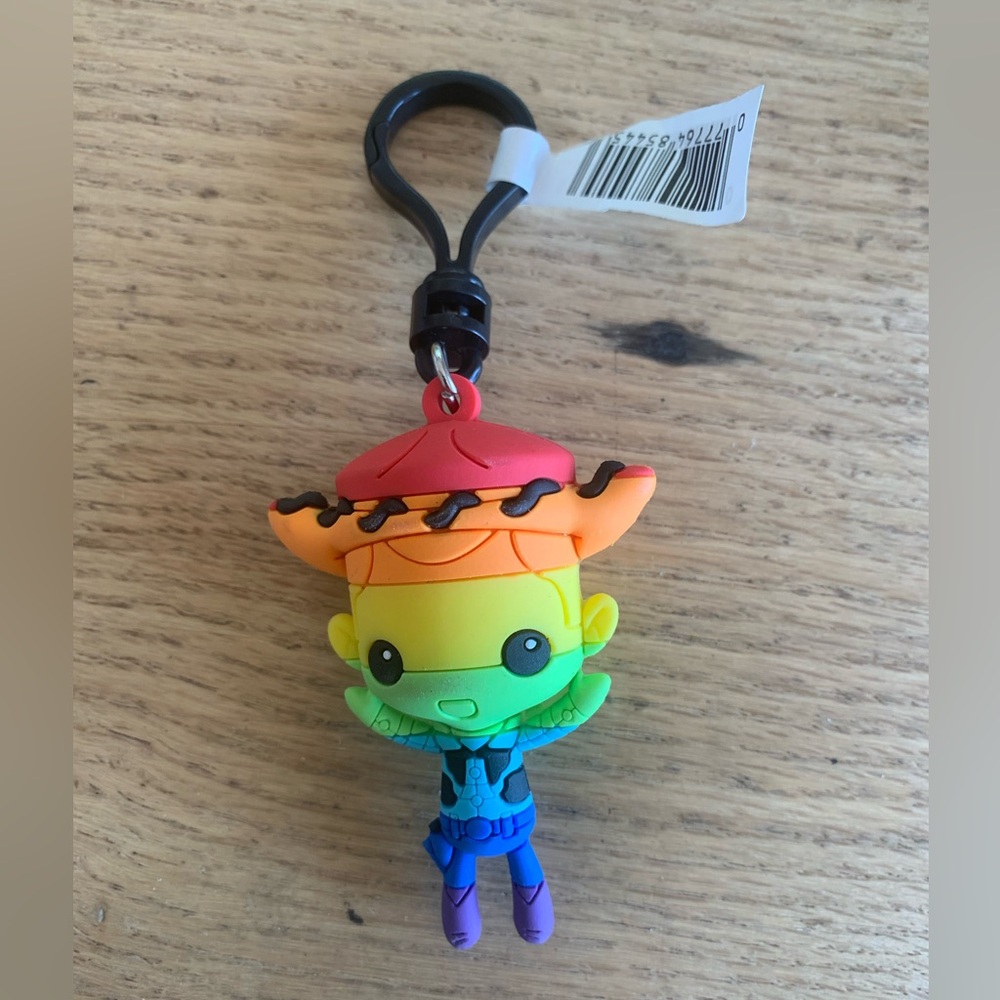 Disney Woody Disney Pride Rainbow Series‎ 39 Figural Bag Clip Keychain NWT